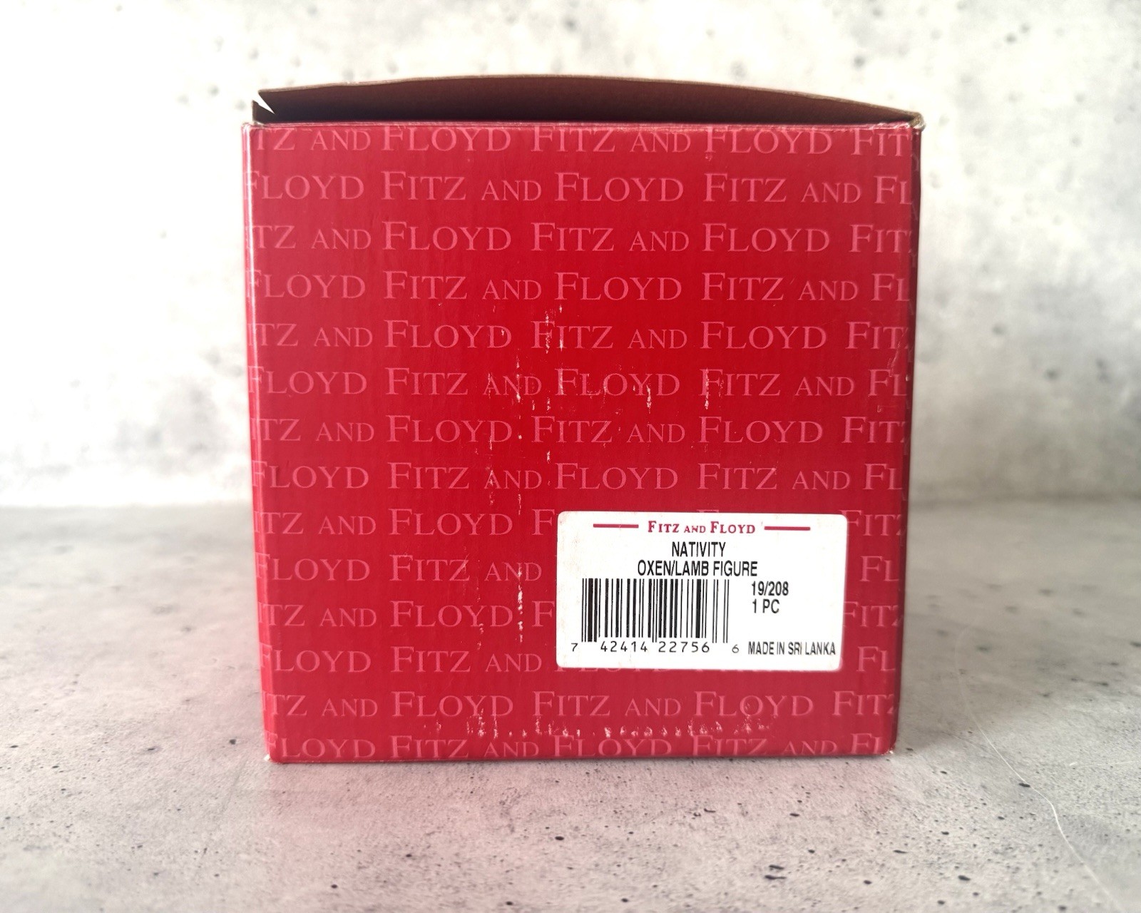 Fitz & Floyd Nativity Oxen & Lamb Classic 6.5 ” 19/208 In Box MINT