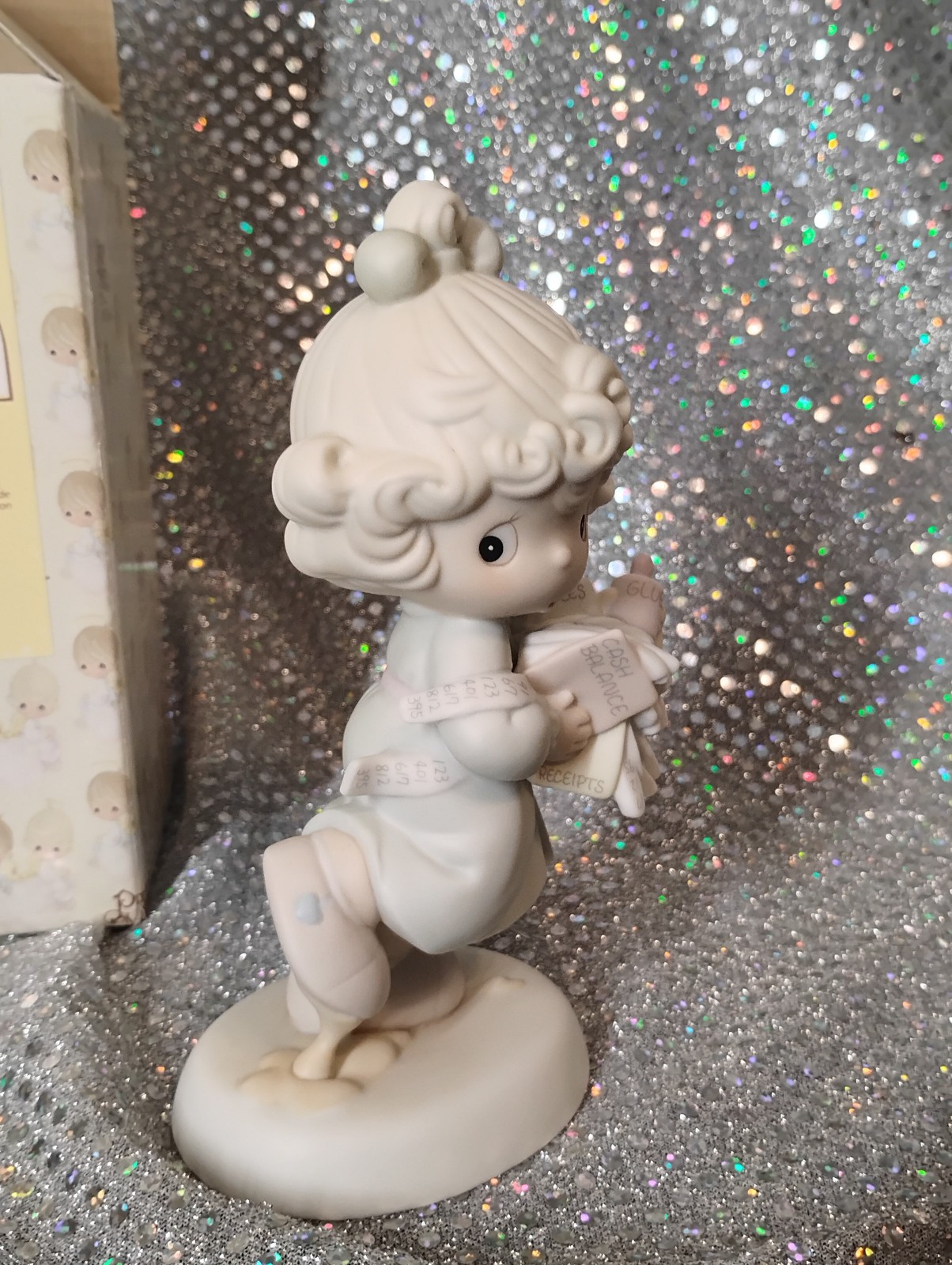 Precious Moments 521450 Lord Help Me Stick To My Job Girl Porcelain Figurine