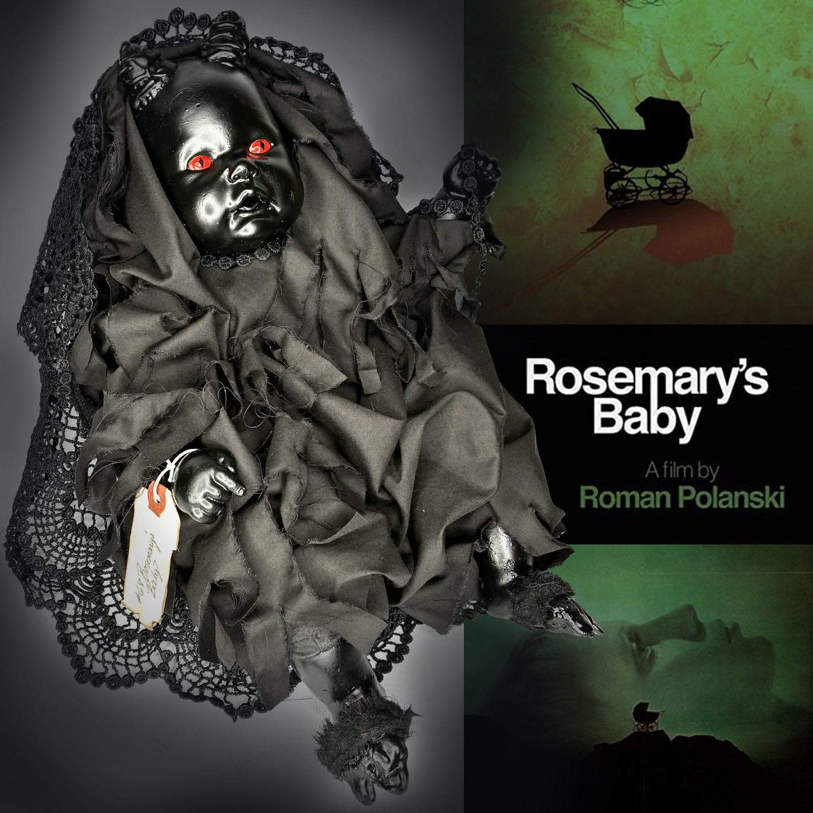 Rosemary’s Baby Horror Movie Doll OOAK Erika’s Emporium #68 Handmade Art 14″