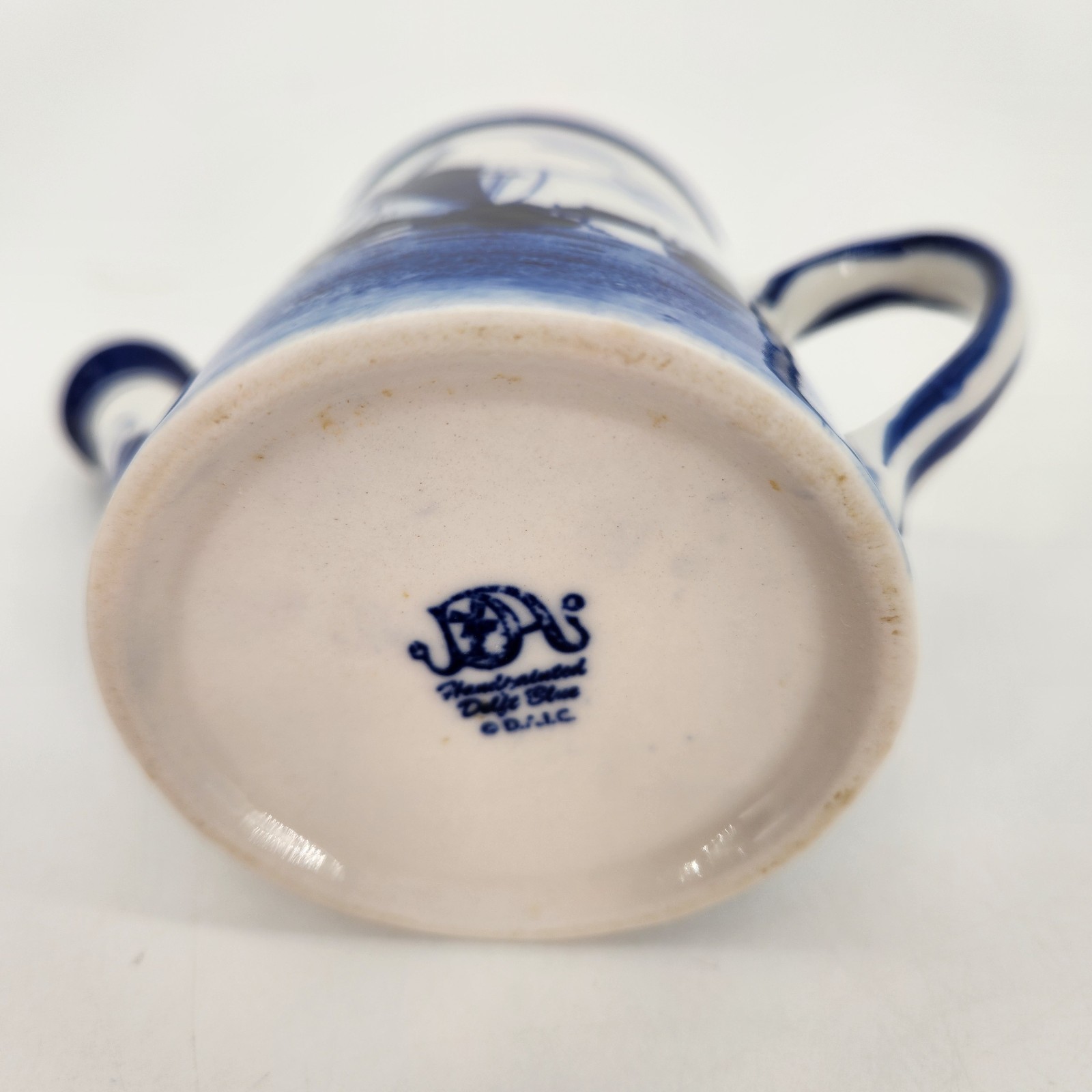 Vintage Delft Blue Windmill/flower Watering Can. Hand Painted Mini Ceramic.