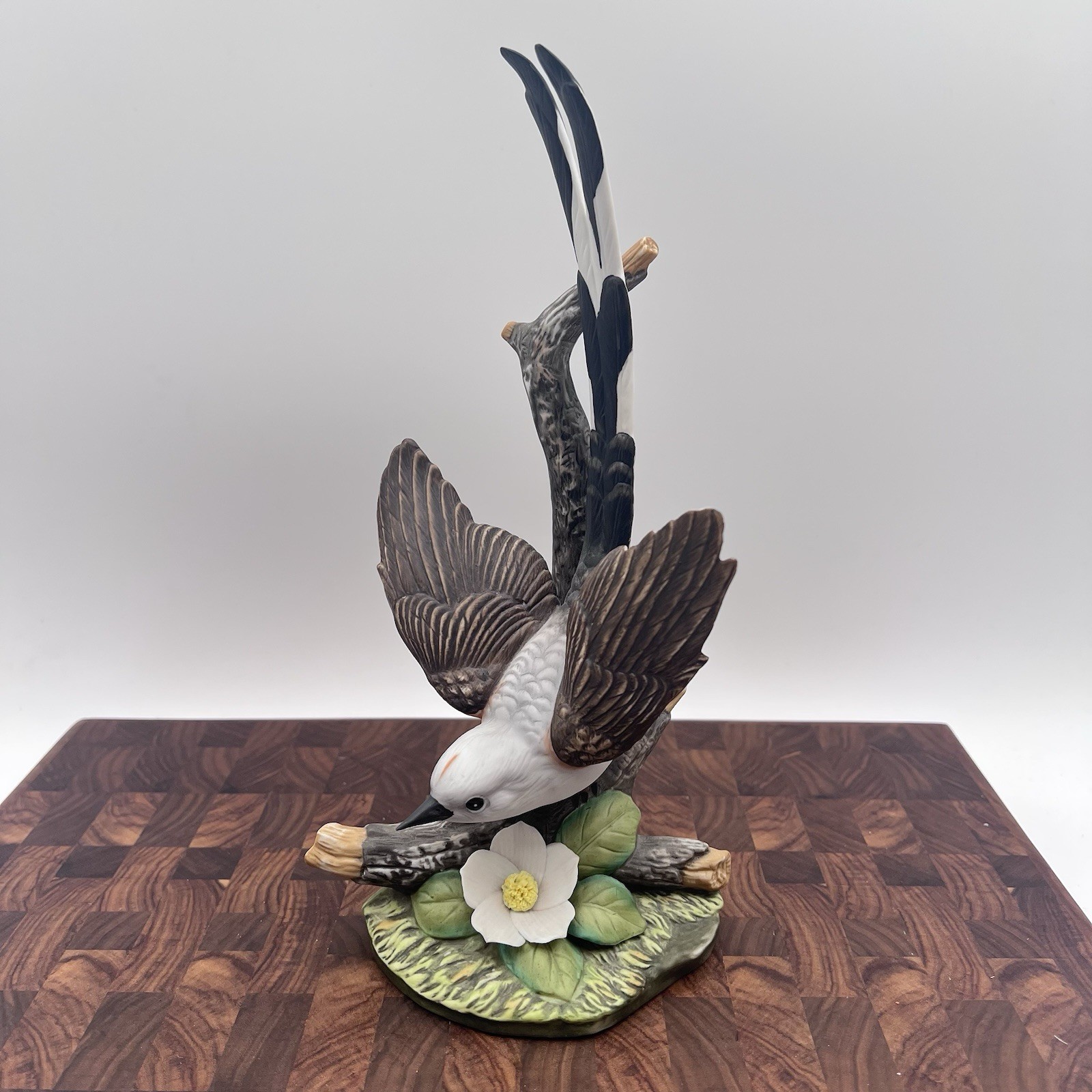 VTG Homco Scissor-Tailed Flycatcher Porcelain Bird Figurine 1986 Signed Mizuno