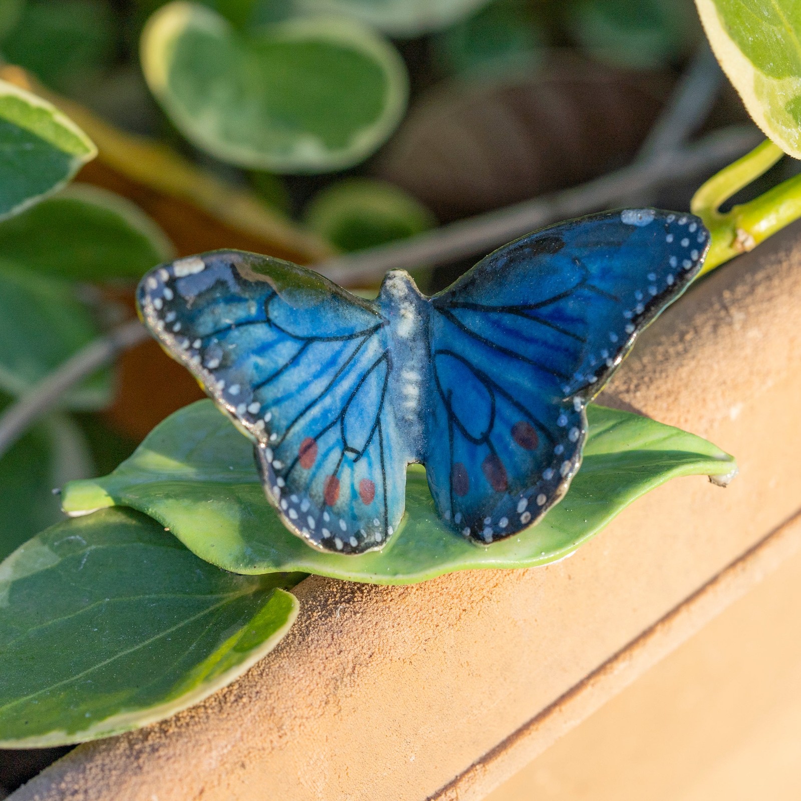 Little Critterz Blue – Morpho Butterfly “Venus” – Miniature Porcelain Figurine