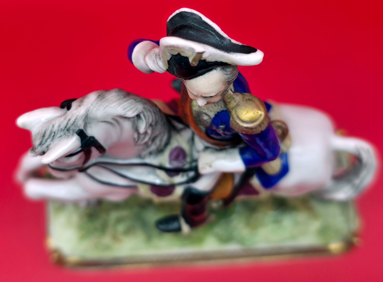 Antique Scheibe Alsbach Napoleon Marshal Davoust Porcelain Figurine ~ Video