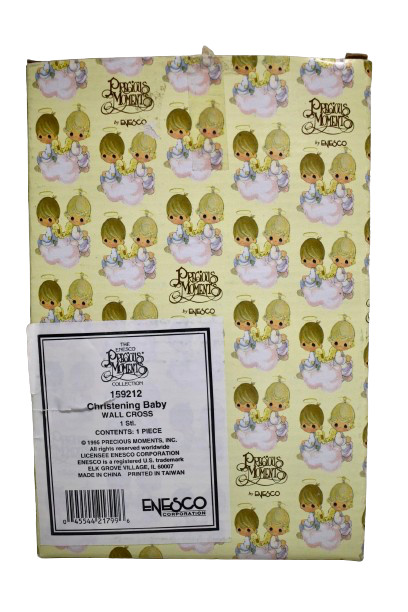 1995 BOX ONLY Precious Moments Enesco 159212 Christening Baby Wall Cross