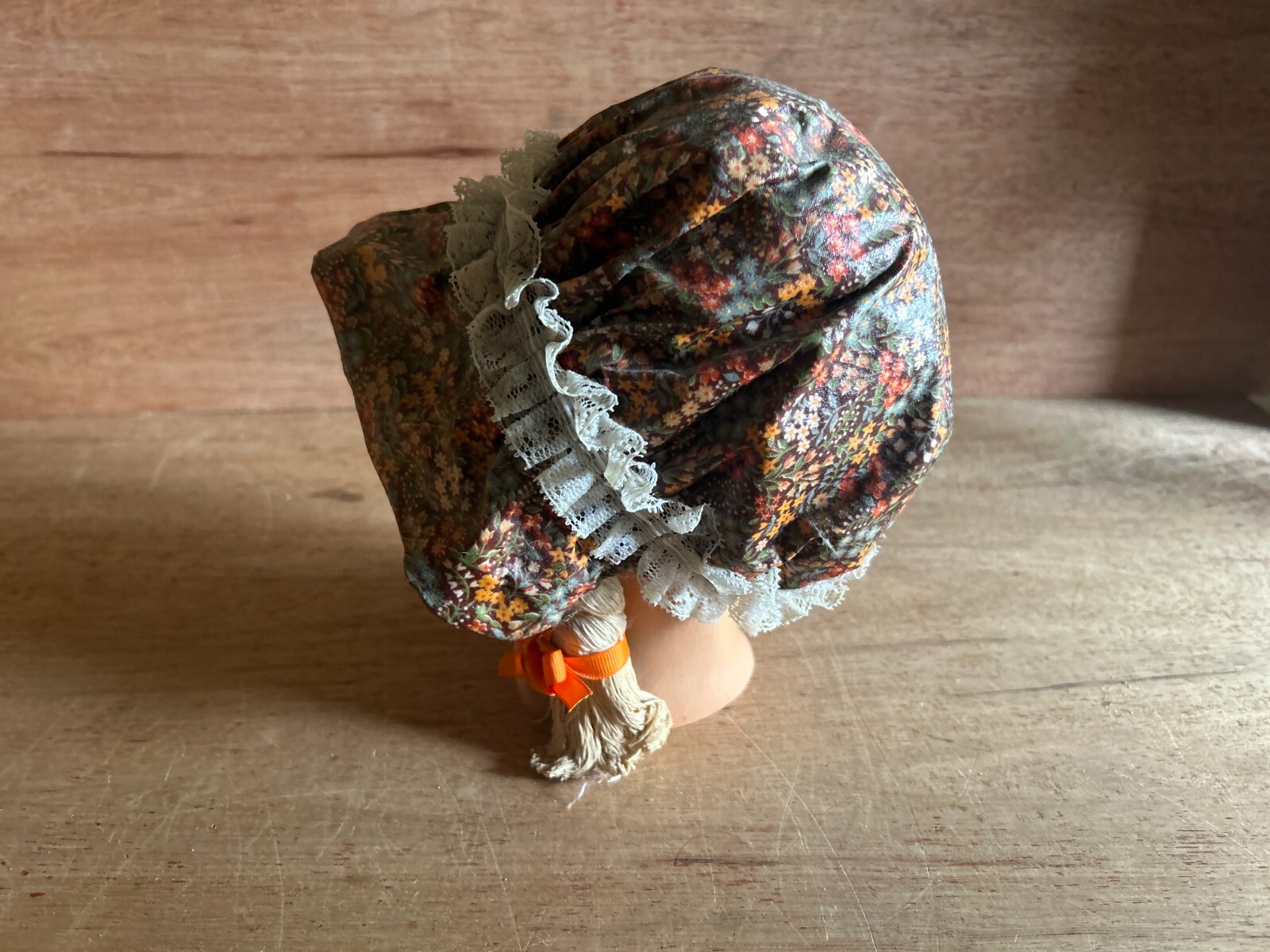 Farm Girl Bust Head Figurine Statue Figure Peasant Hillbilly Pig Tails Vtg OP