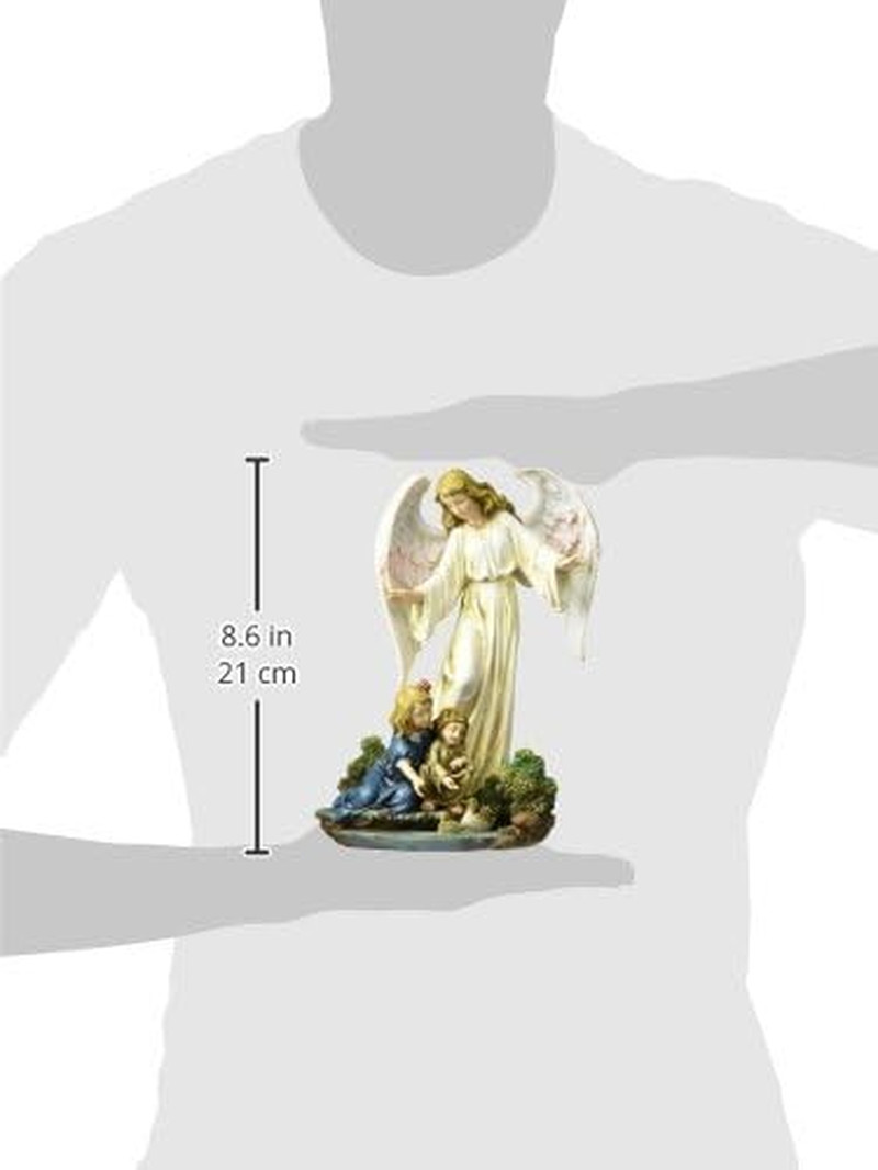 Guardian Angel with Children Figurine, 8.5″ H, Renaissance Collection