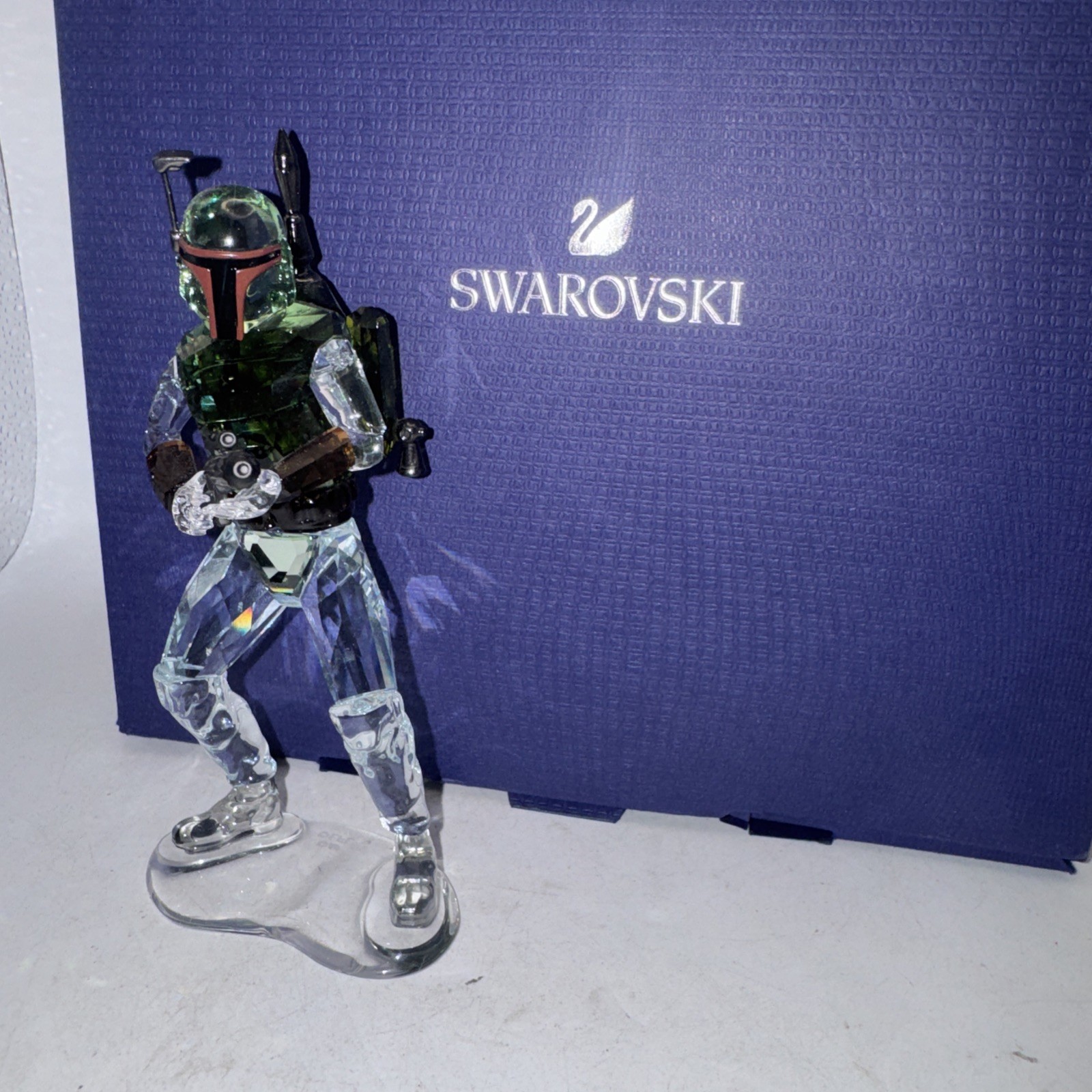 New with Gift Box SWAROVSKI 5619210 Crystal Action Figurine Star Wars Boba Fett