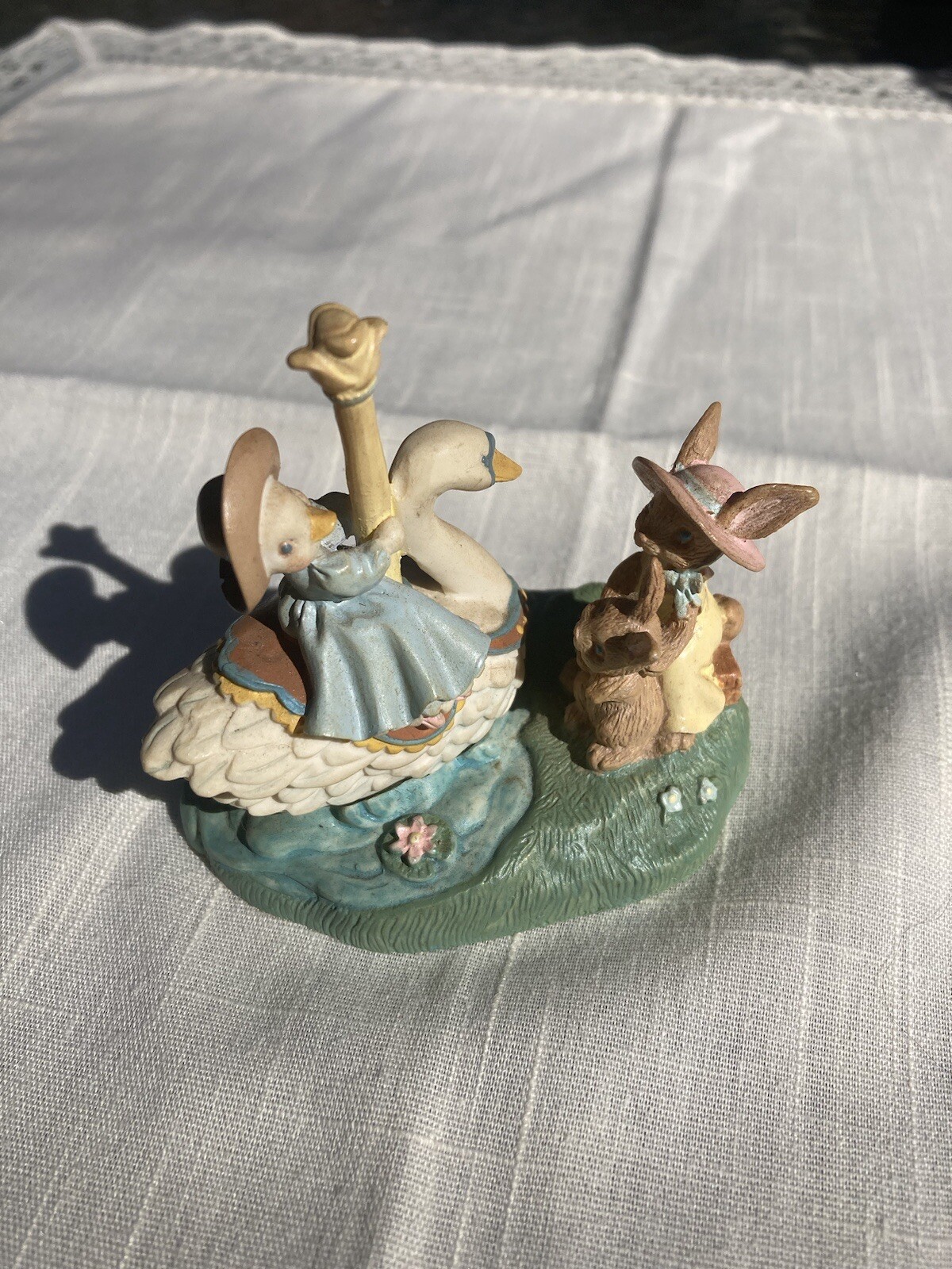 Vintage Avon 1993 Kathy Jeffers Carousel Bunny Mother Goose pre owned