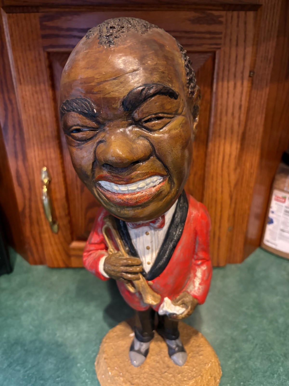 Vintage Louis Armstrong Plaster statue.Found at an estate sale
