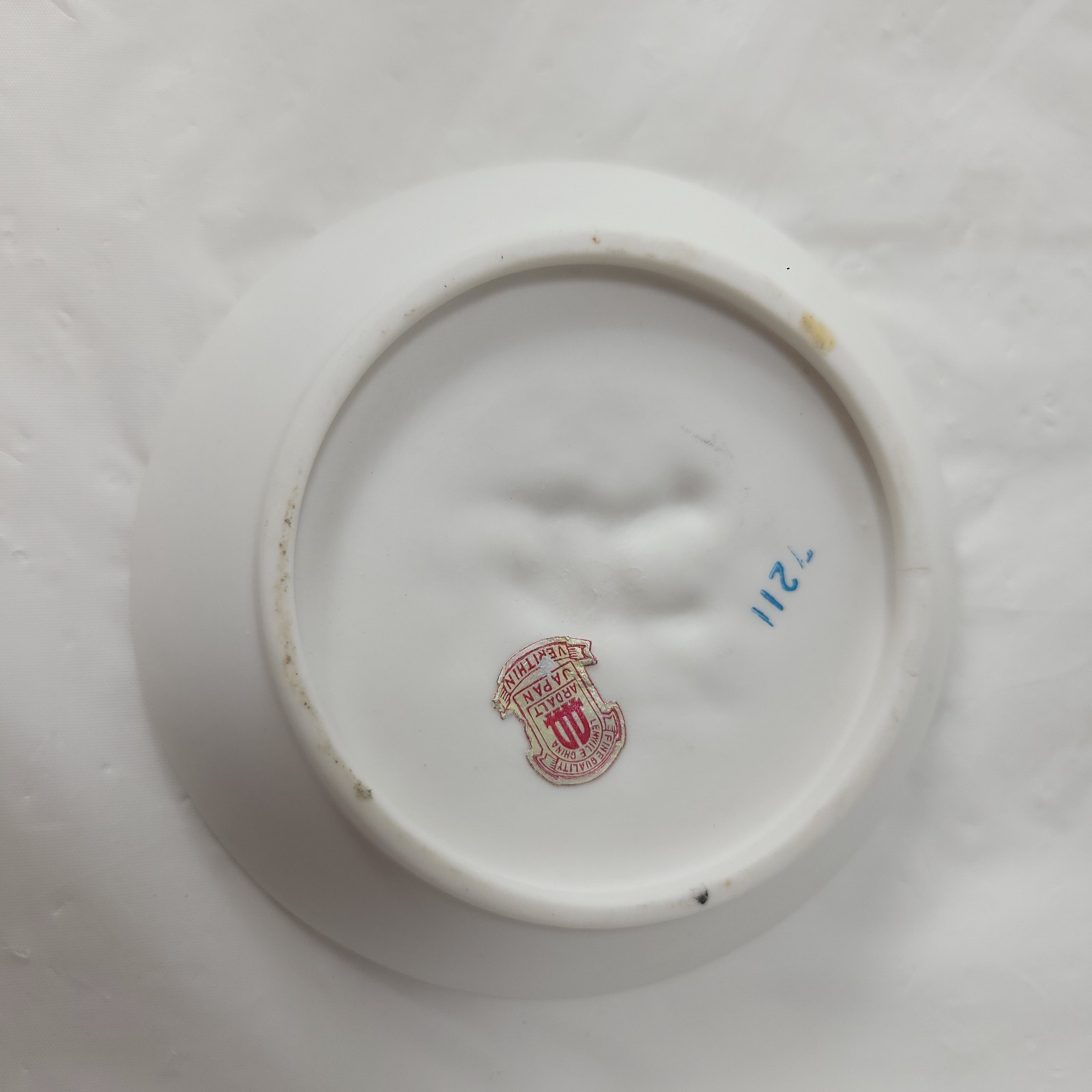 Vtg Ceramic Ardalt Japan Bisque Cherub Dish White Relief Small Plate Wall Decor