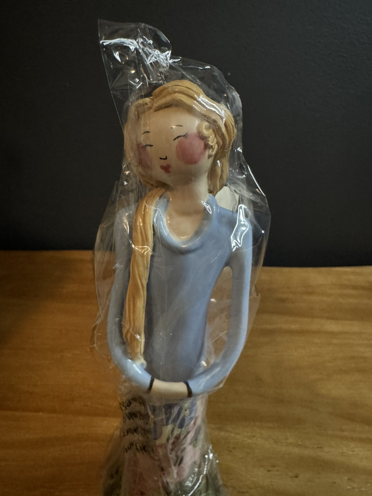 Vintage 2002 Blue Sky Corp Tall Ceramic Angel By Heather Goldminc 11 inches