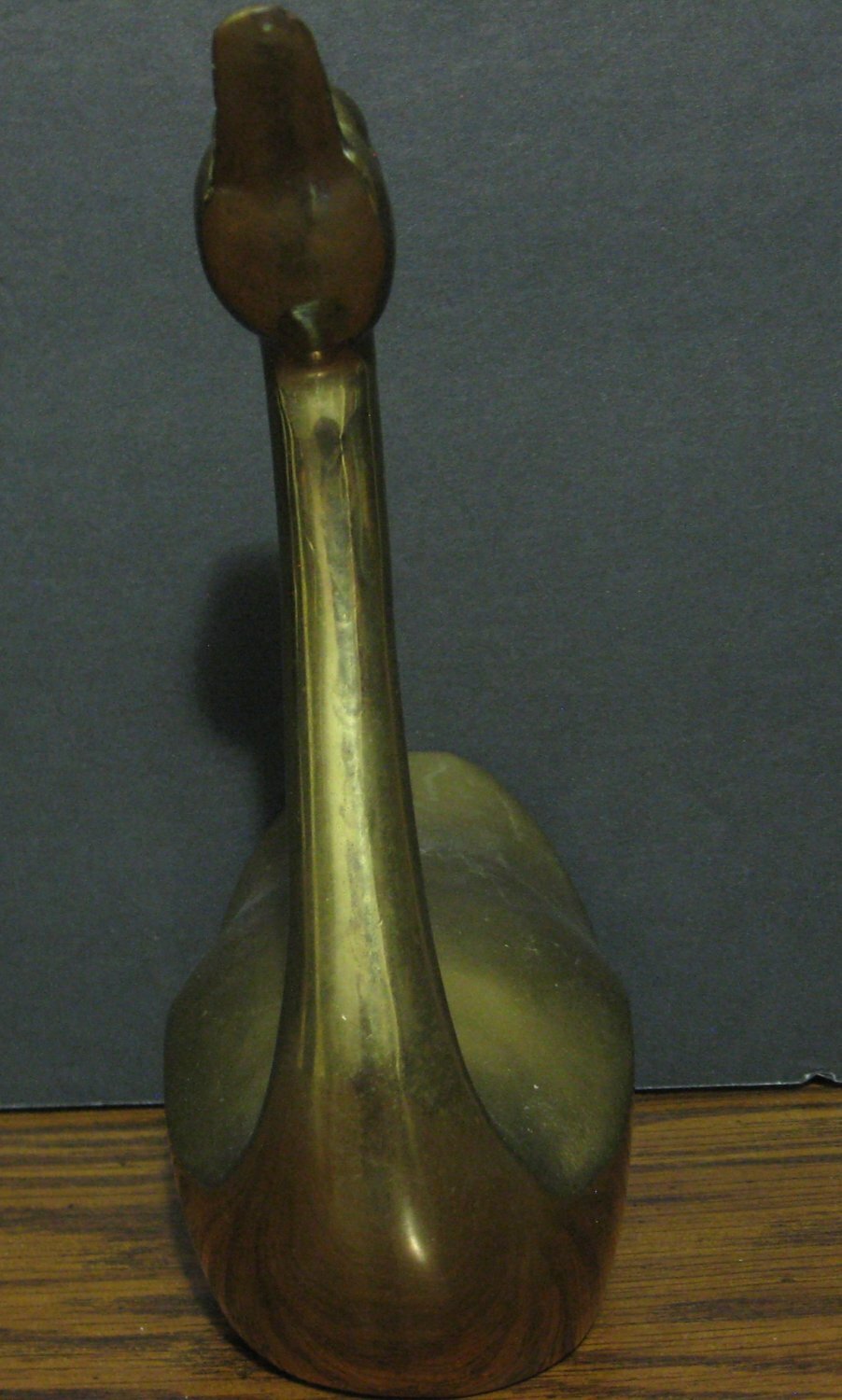 Brass Swan Heavy Statue – Looking Up Pose – 8.25″ – 1970s or 1980s Vintage