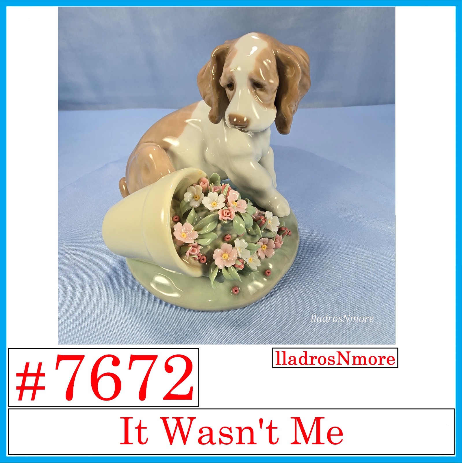 Lladro #7672 It Wasn’t Me NO DAMAGE Lladro 7672 It Wasn’t Me 1998 Society Piece