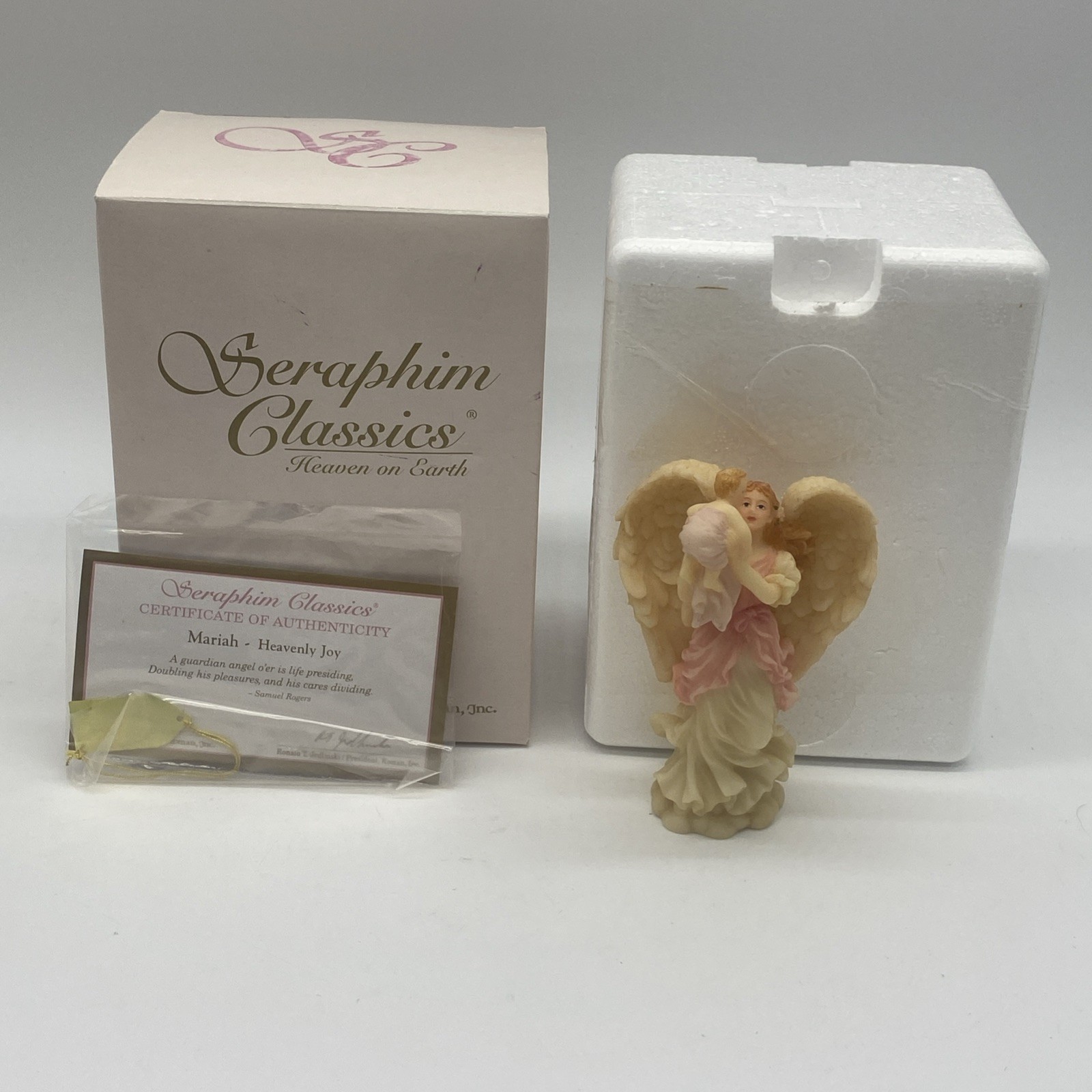 Seraphim Classics Mariah Heavenly Joy Angel Figurine 1998 Roman Inc #81464 Boxed