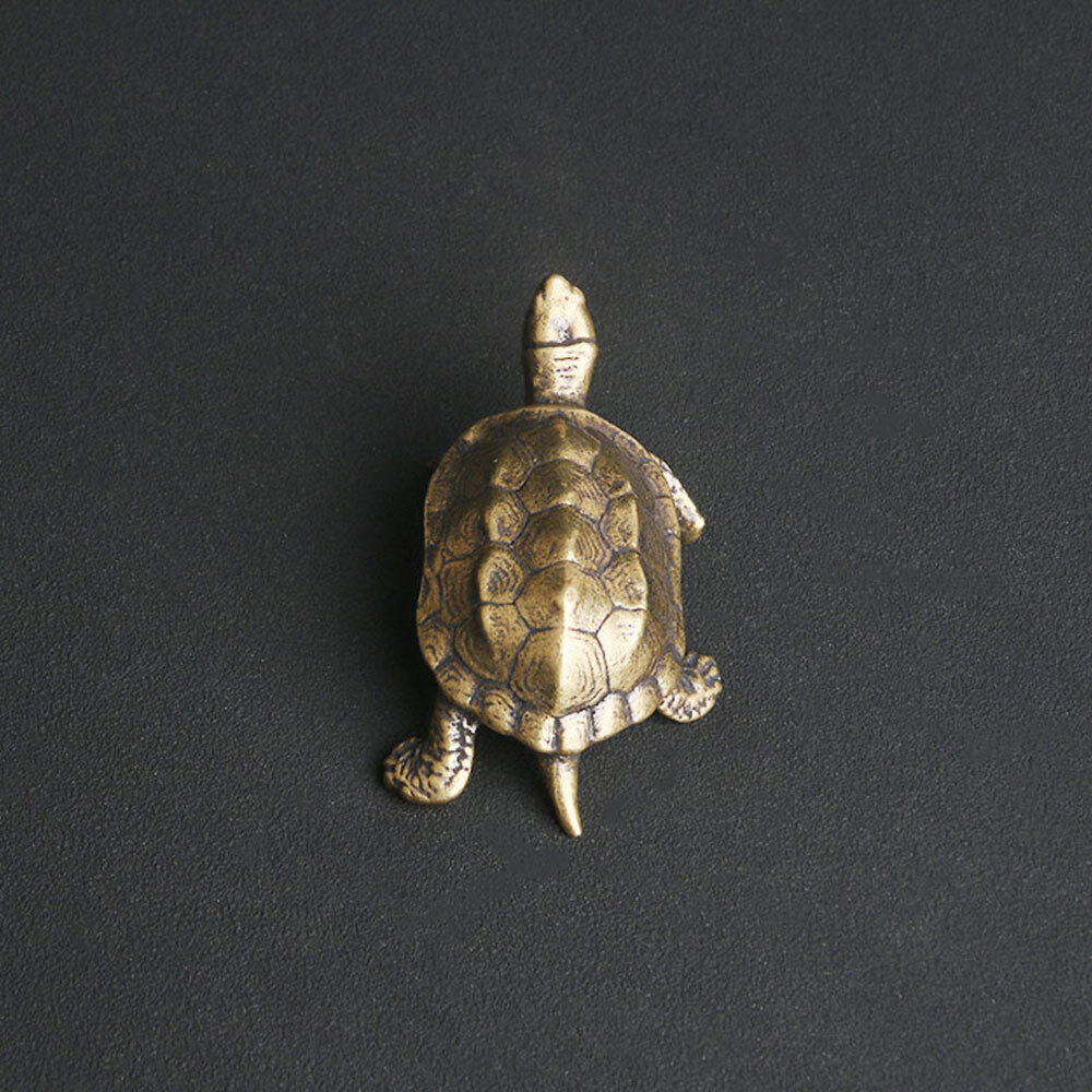 Brass Vintage Turtle Figurine Statue Home Ornaments Animal Figurines Gift USA