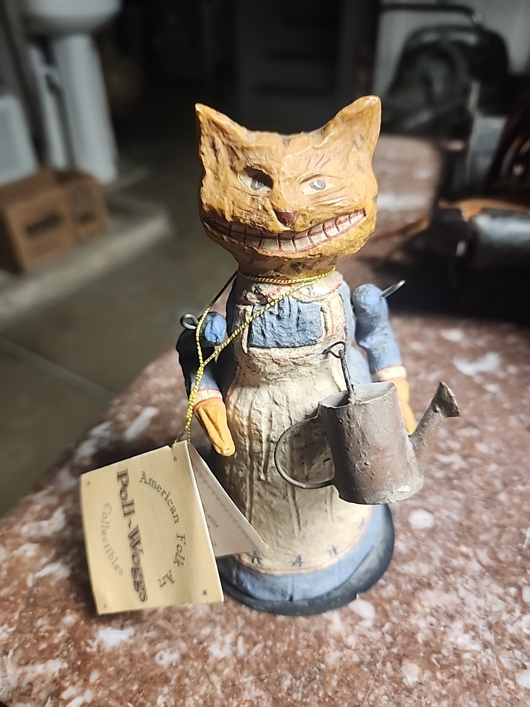 Early Vintage Salamander Poliwoggs Folk Art Cat