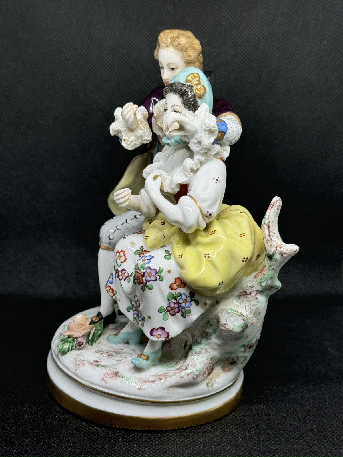 SAMSON & Capodimonte Style – Rare Porcelain Collectible Figurines Gallant Scene