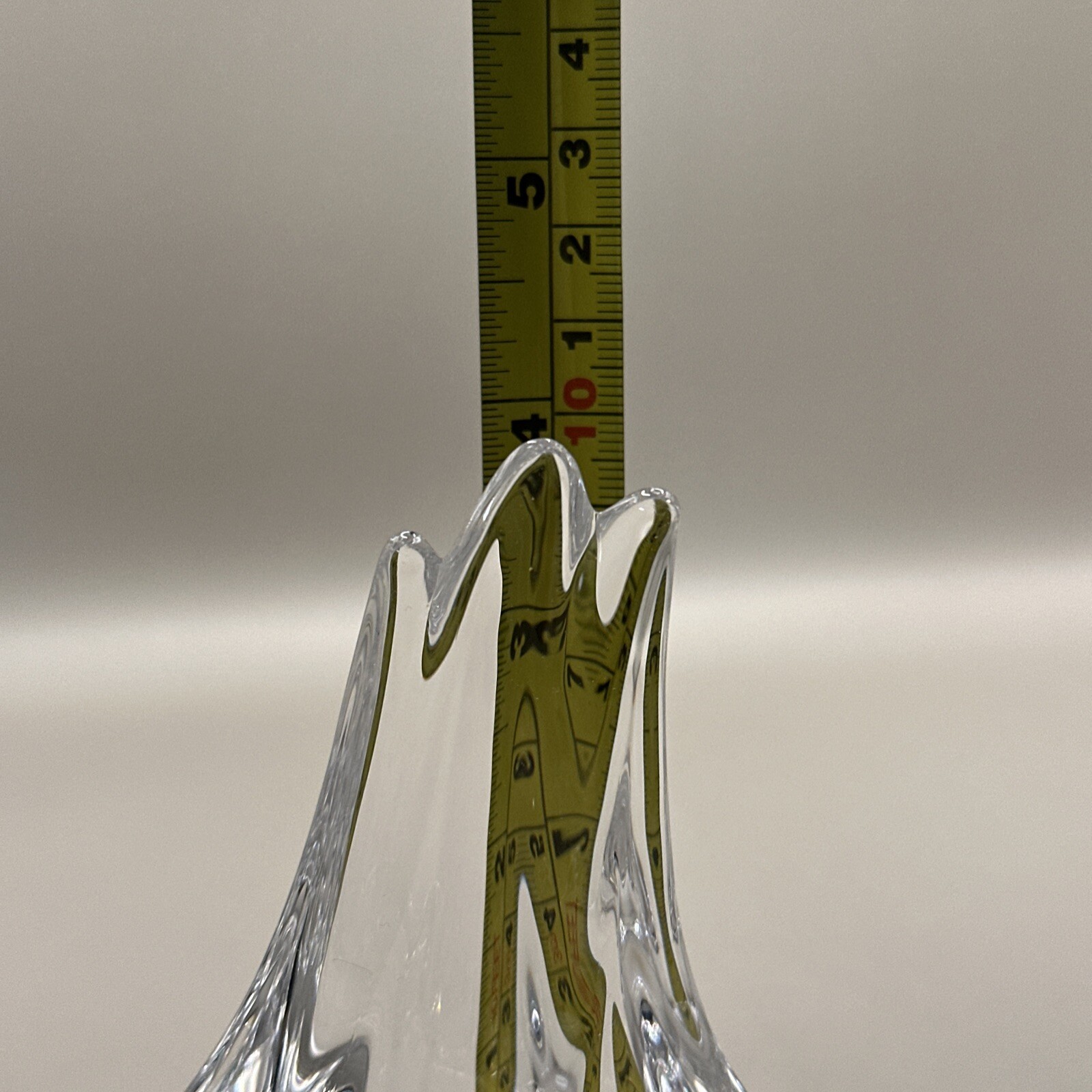 Daum French Sailboat Paperweight Art Glass/Crystal Three Mast Sculpture 4″