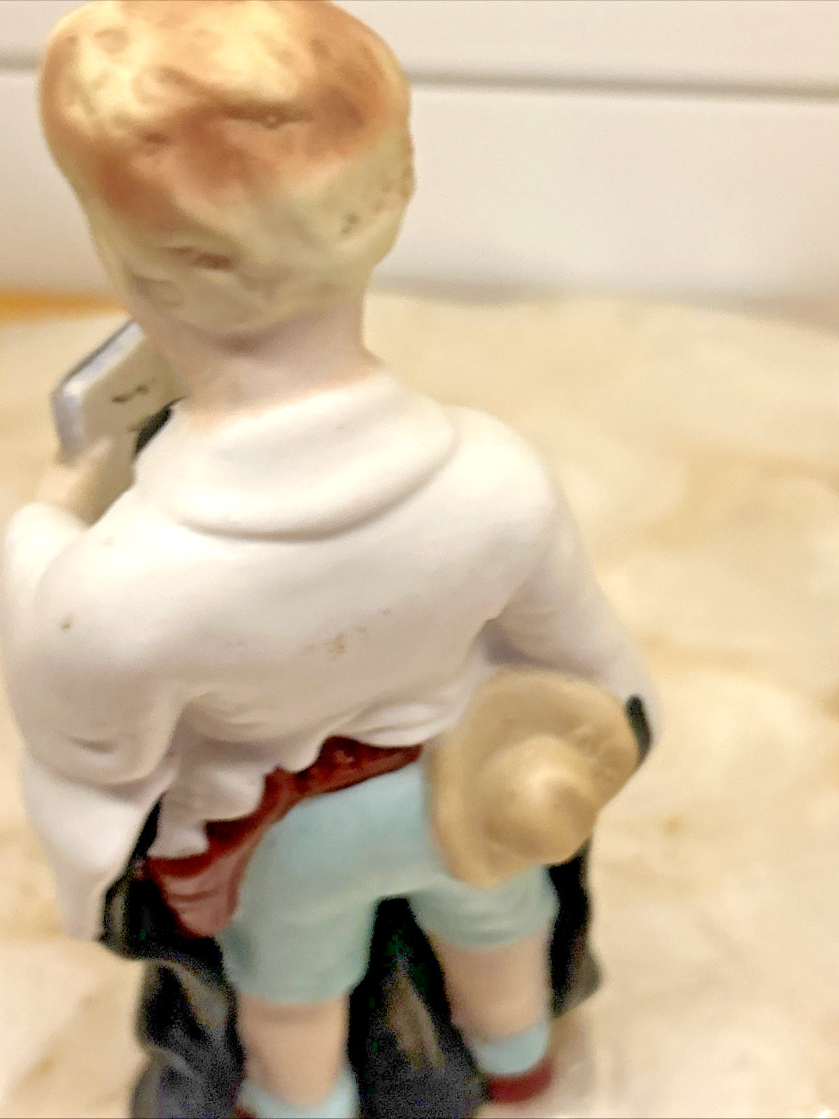 Vintage Mid 20th Century Porcelain Choir/Altar Boy Surprise Cowboy Costume