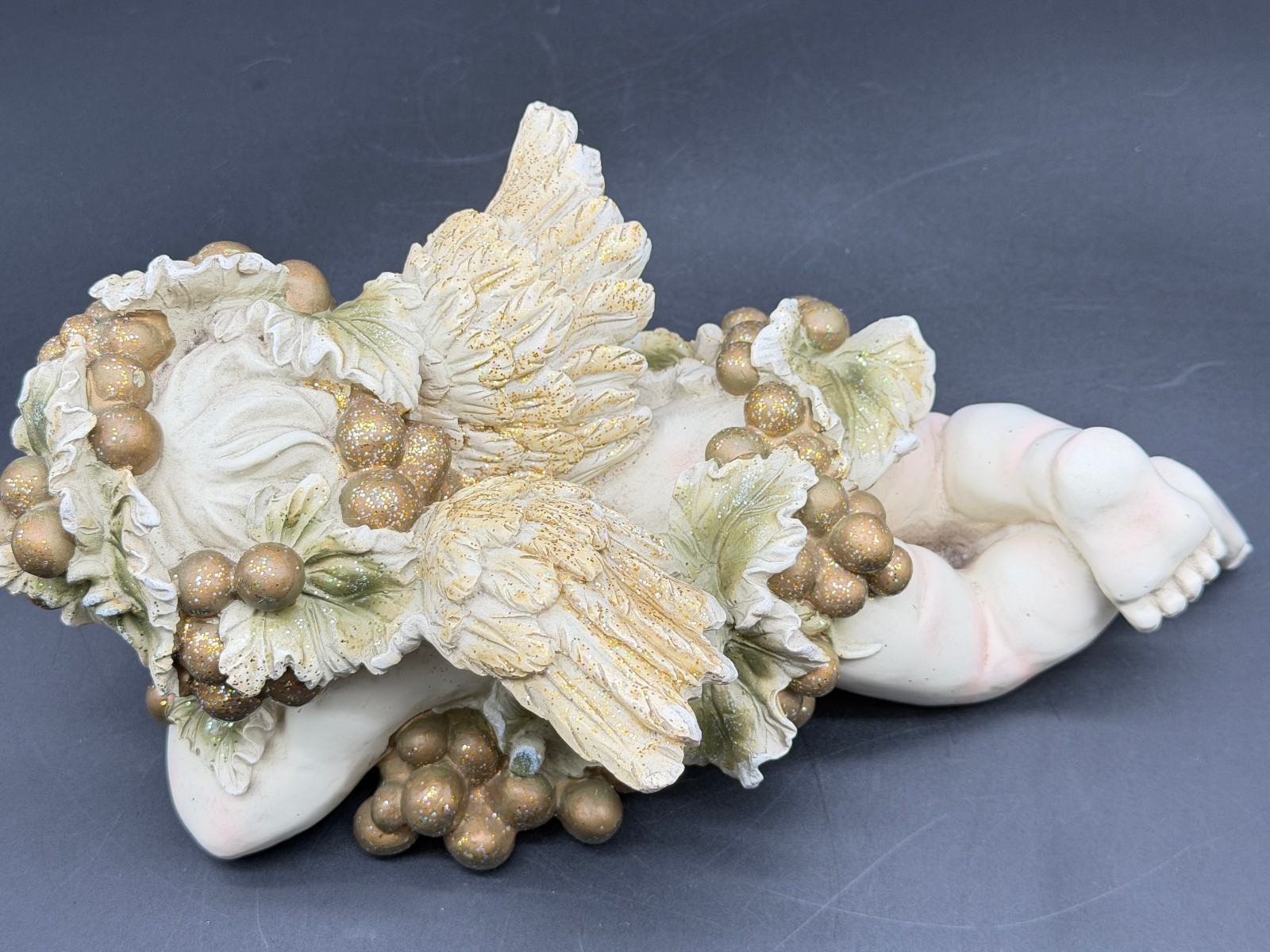 Angel Cherub Resin Angel figurine Beautiful Details and Coloring 12 In