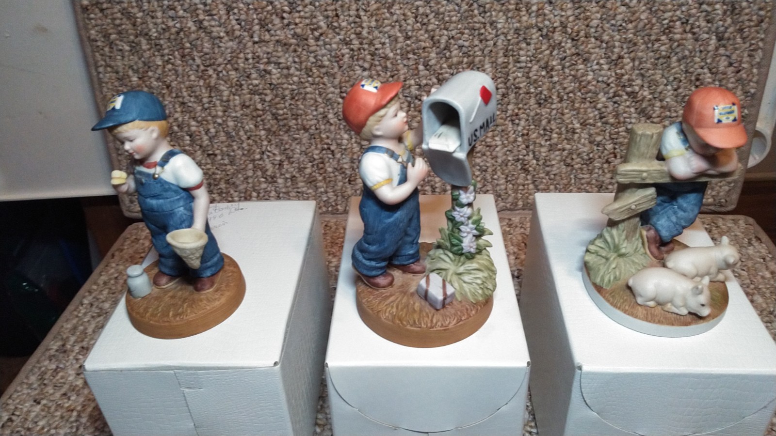 Country Store Limited Edition Little Farmers Figurines 1983 Lot Of 3 Little Slug