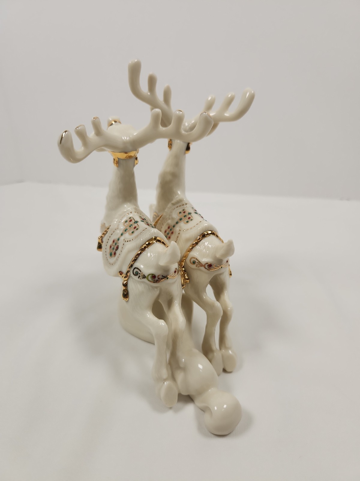 Lenox Dash Away All Collection Dasher & Dancer Porcelain Reindeer Deer Figurine
