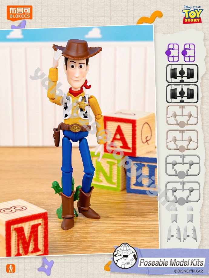 Woody Disney Toy Story 5 Blokees Elite Ver.01 12cm Model Kits Figure