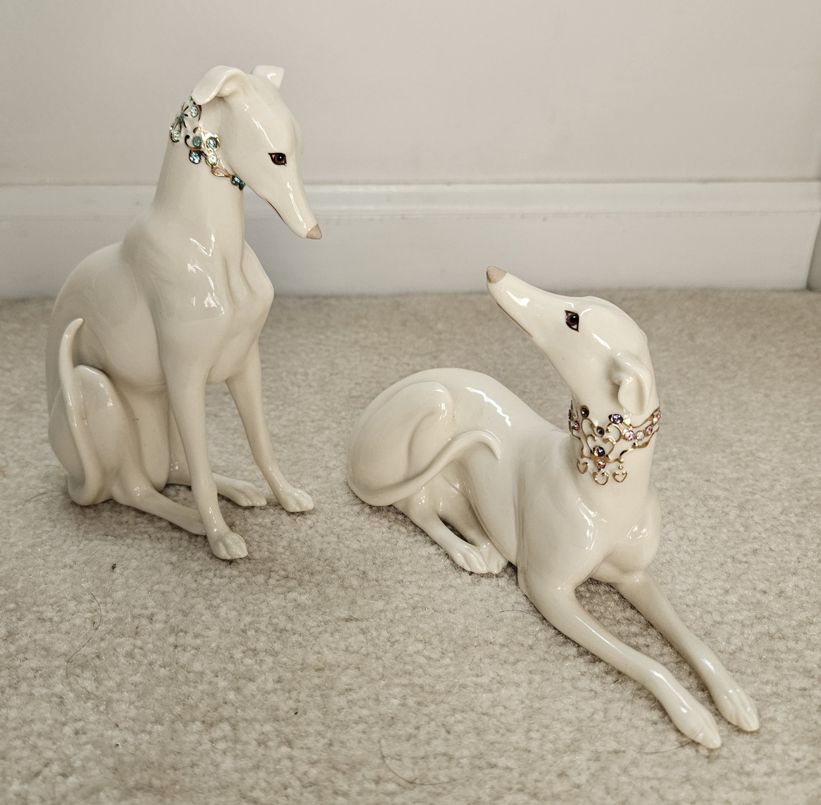 Lenox Limited Edition Jeweled Devotion Greyhounds Pair