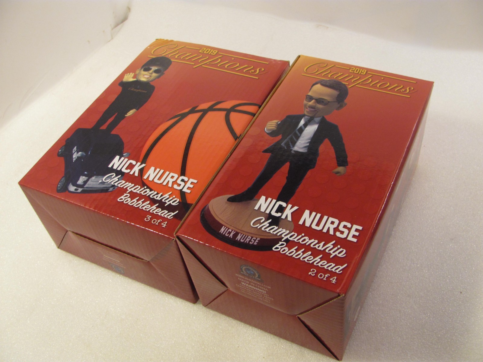 Nick Nurse Championship Bobblehead Set of 2 Toronto Raptors 2019 NBA Coach New