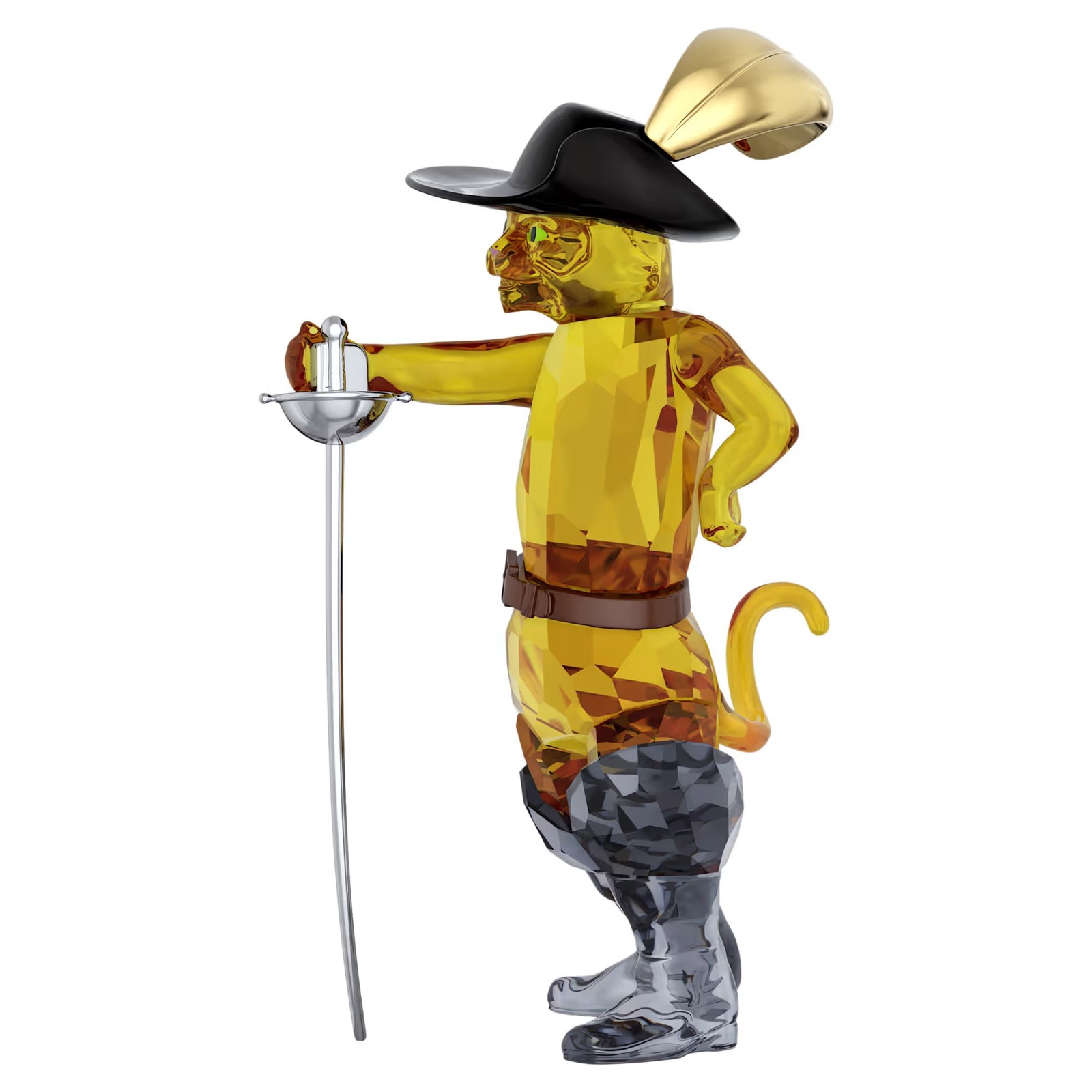 Swarovski Crystal Shrek Puss in Boots Figurine Decoration, Brown, 5720460