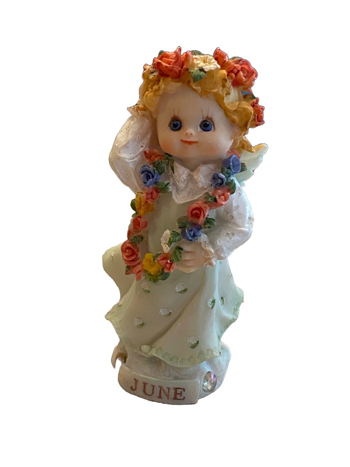 1997 Trippie’s Inc JUNE BIRTHDAY Angel Figurine Hand Crafted