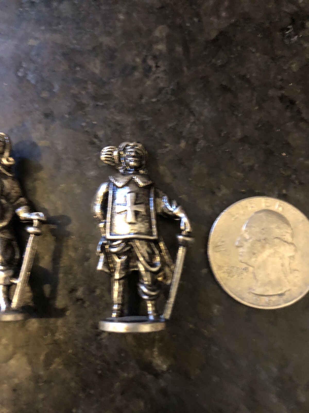 Lot of 5 – Miniature Metal Musketeer Figure 1 1/2 Inches Tall