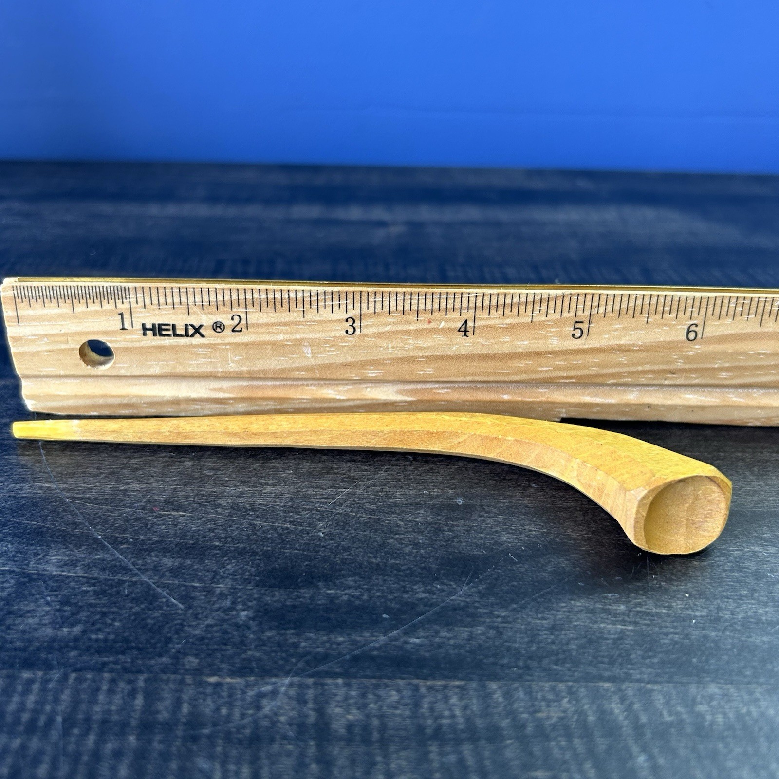 Vintage Hand Carved Wood Swiss Man Figurine Alphorn Player Switzerland Folk Art