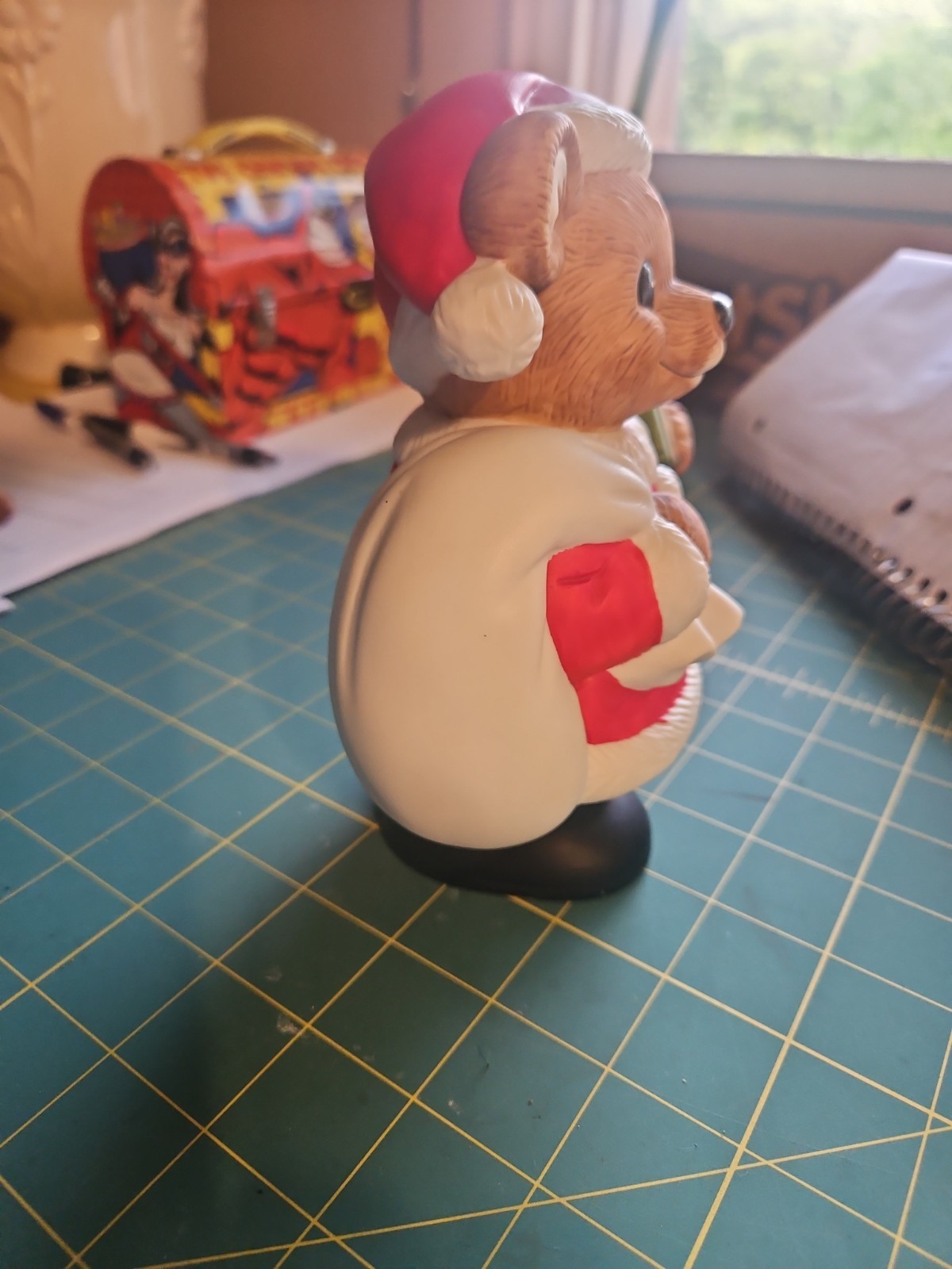 Homco Big Teddy Bear Dressed As Santa Clause