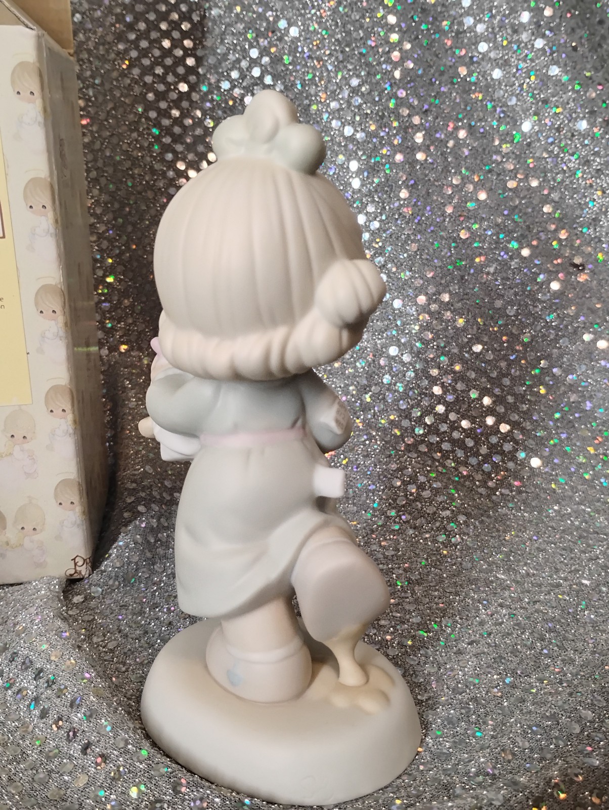 Precious Moments 521450 Lord Help Me Stick To My Job Girl Porcelain Figurine