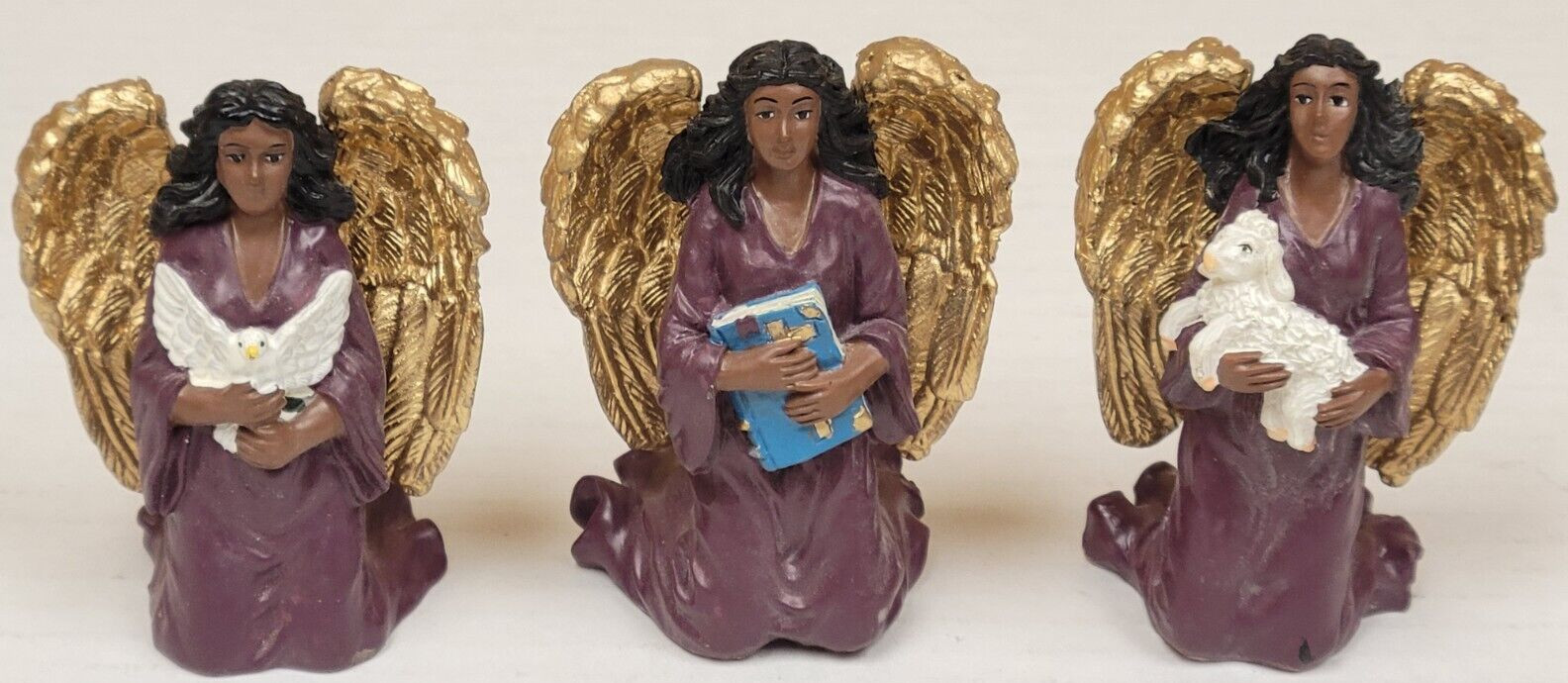Young’s Collectables, Miniture Figurines, BLACK ANGELS (Set of 3)