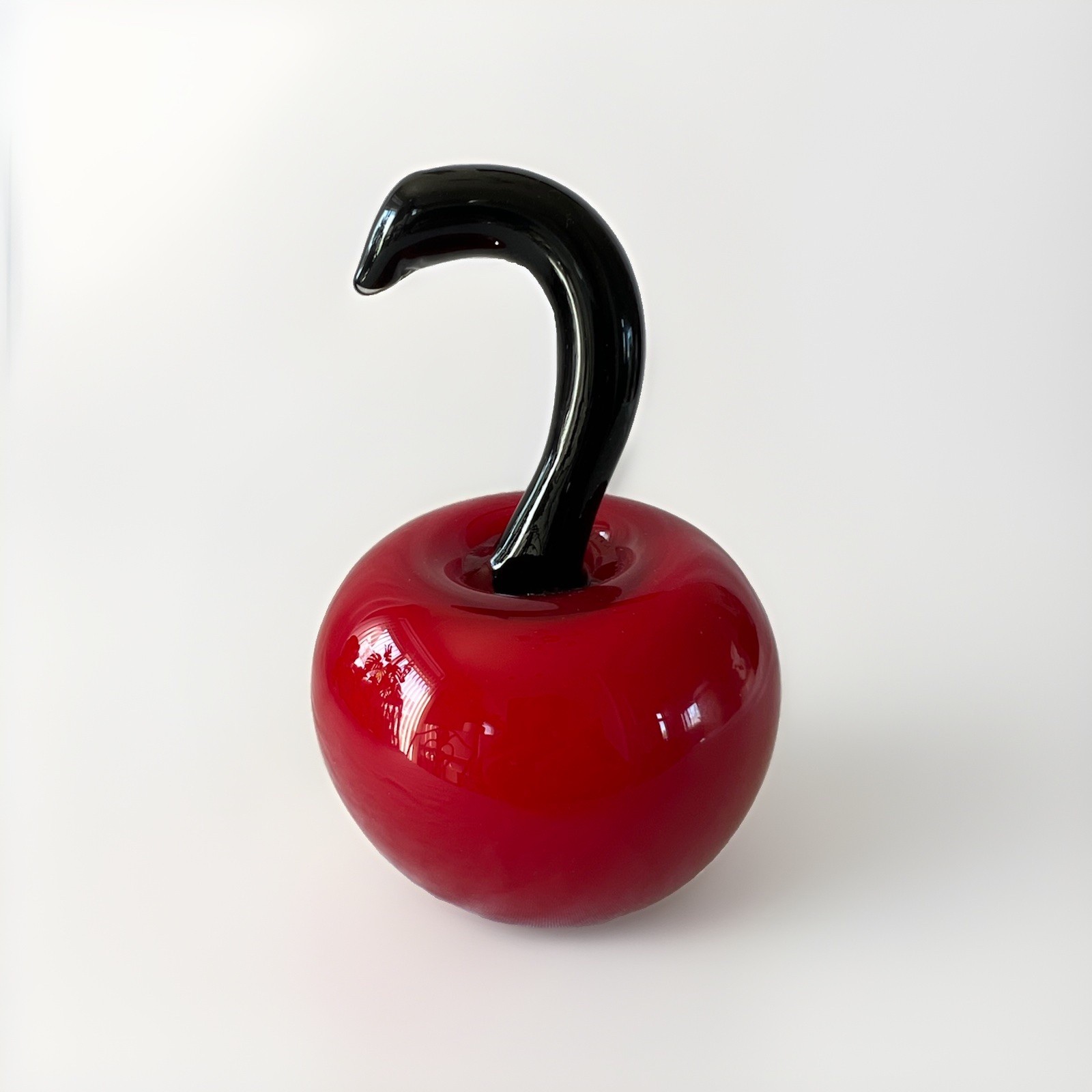 Lenox Art Glass Cherry Figurine 7.5” American By Design Red w/ Original Box