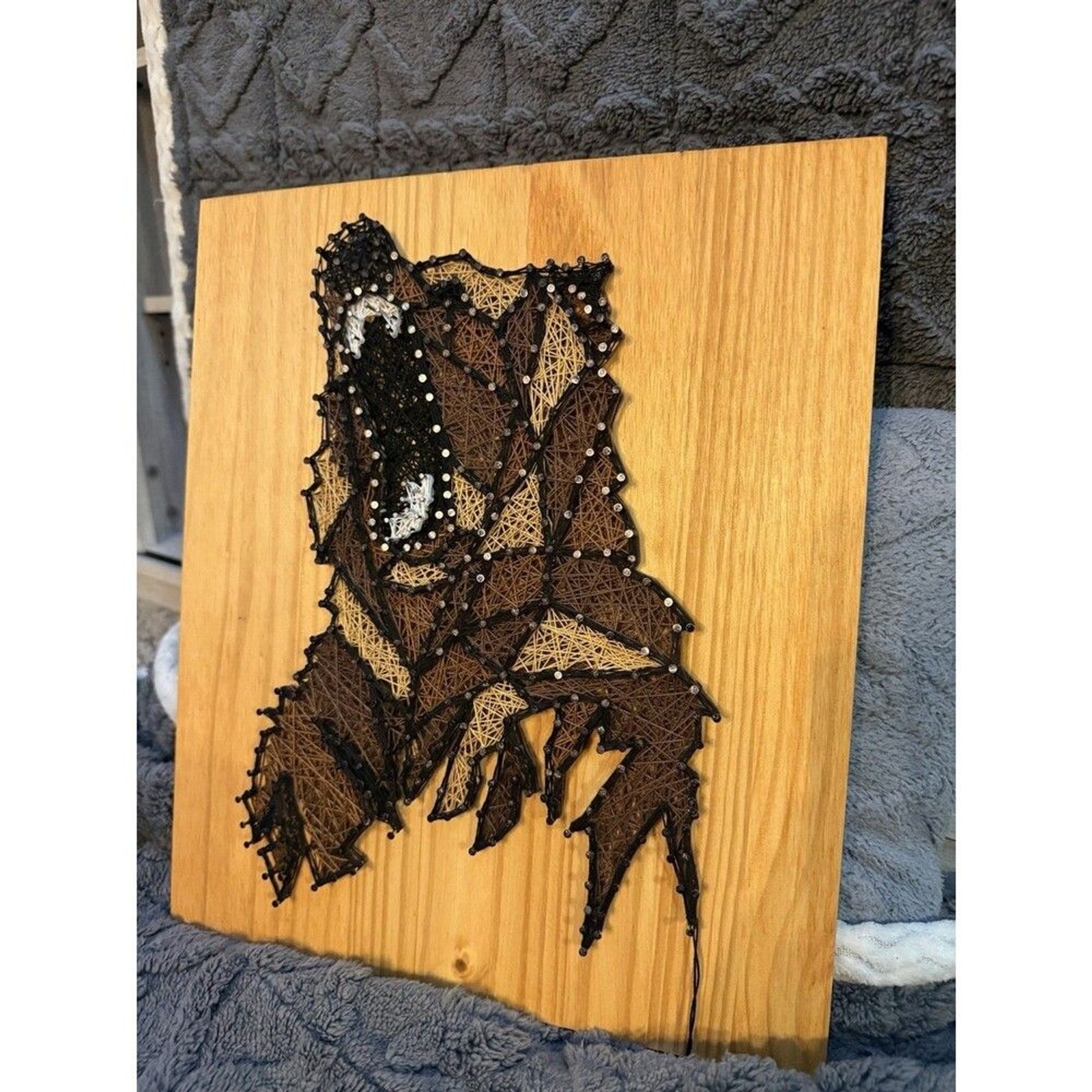 Nailed It By Sara Lynn Bear String Art Wall Hanging on Wood 12×14 Inches