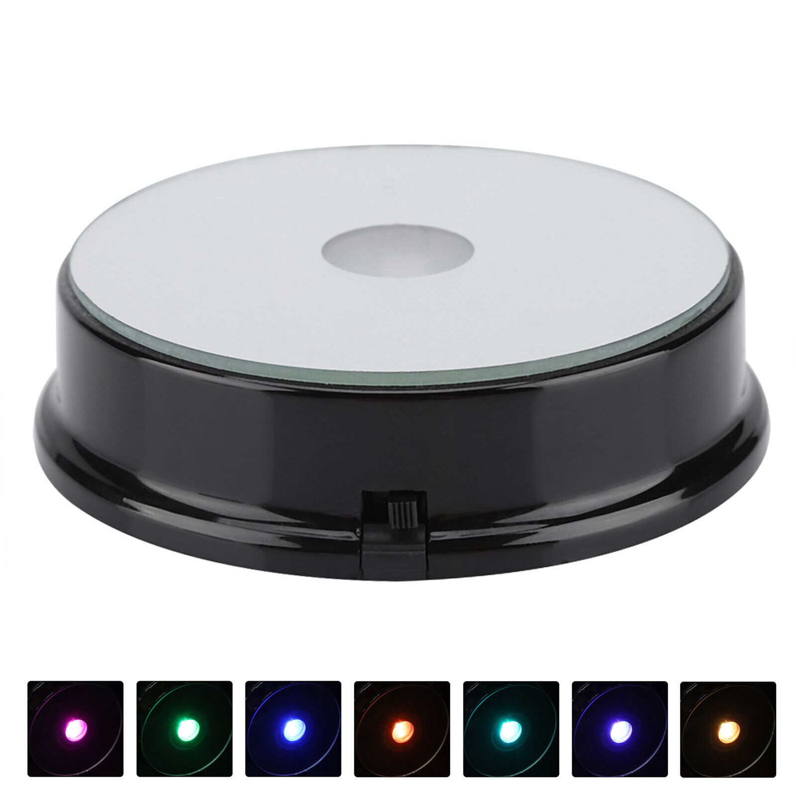 2/4/6 Pcs LED Light Display Base Stand Lamp 7 Color Holder Crystal Glass Art