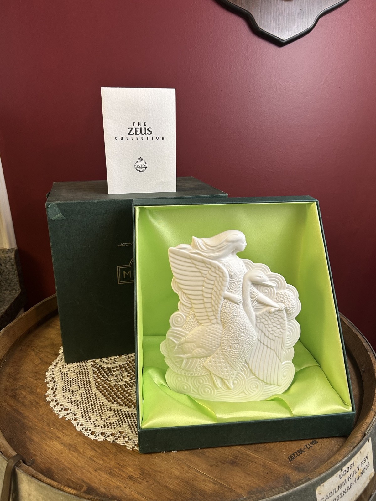 1990 Minton Zeus “Leda and the Swan” Limited Edition No. 19 Figurine w/ Box