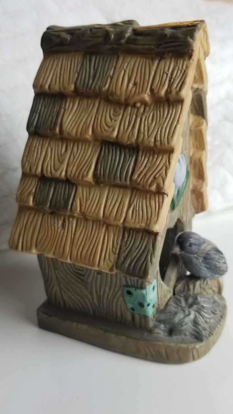Vtg Porcelain Bird House Figurines Birds Nest Eggs & Heart Doors Decorative