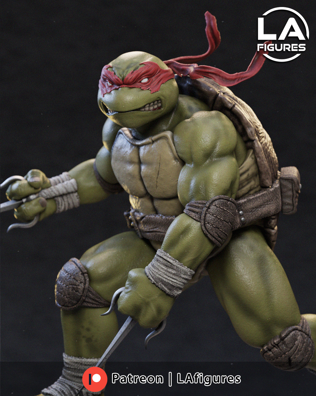 Raphael – TMNT 1/10 Scale Statue 3D Print Model Kit Unpainted