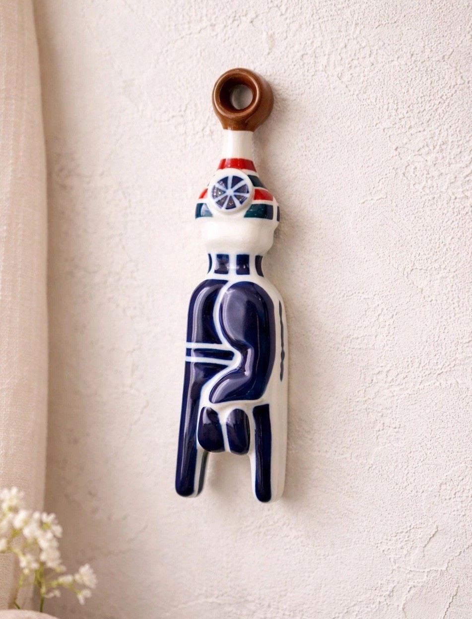 Sargadelos Porcelain Figa Hand Amulet Ceramic Talisman Freestanding Hanging