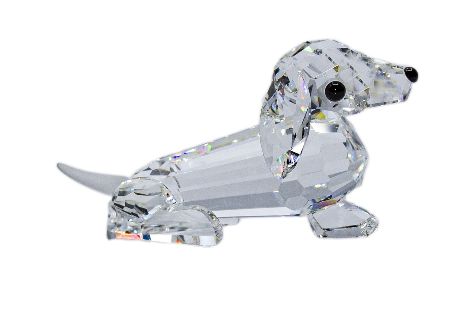 Swarovski Figurine, Dachshund Vers 2, Frosted tail (014388) 2.2″ MIB