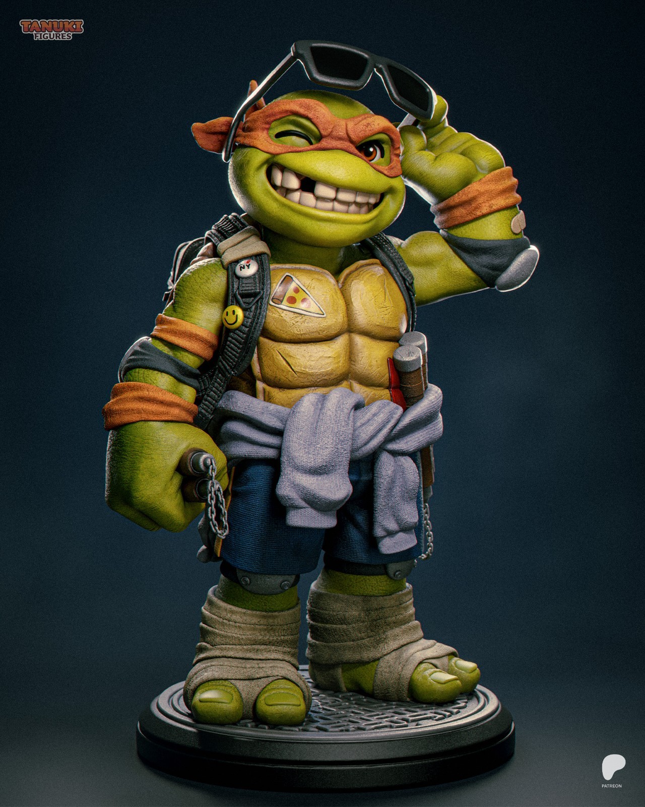 Michelangelo TOON 1/6 Scale Figure Statue Unpainted Garage Kit Resin
