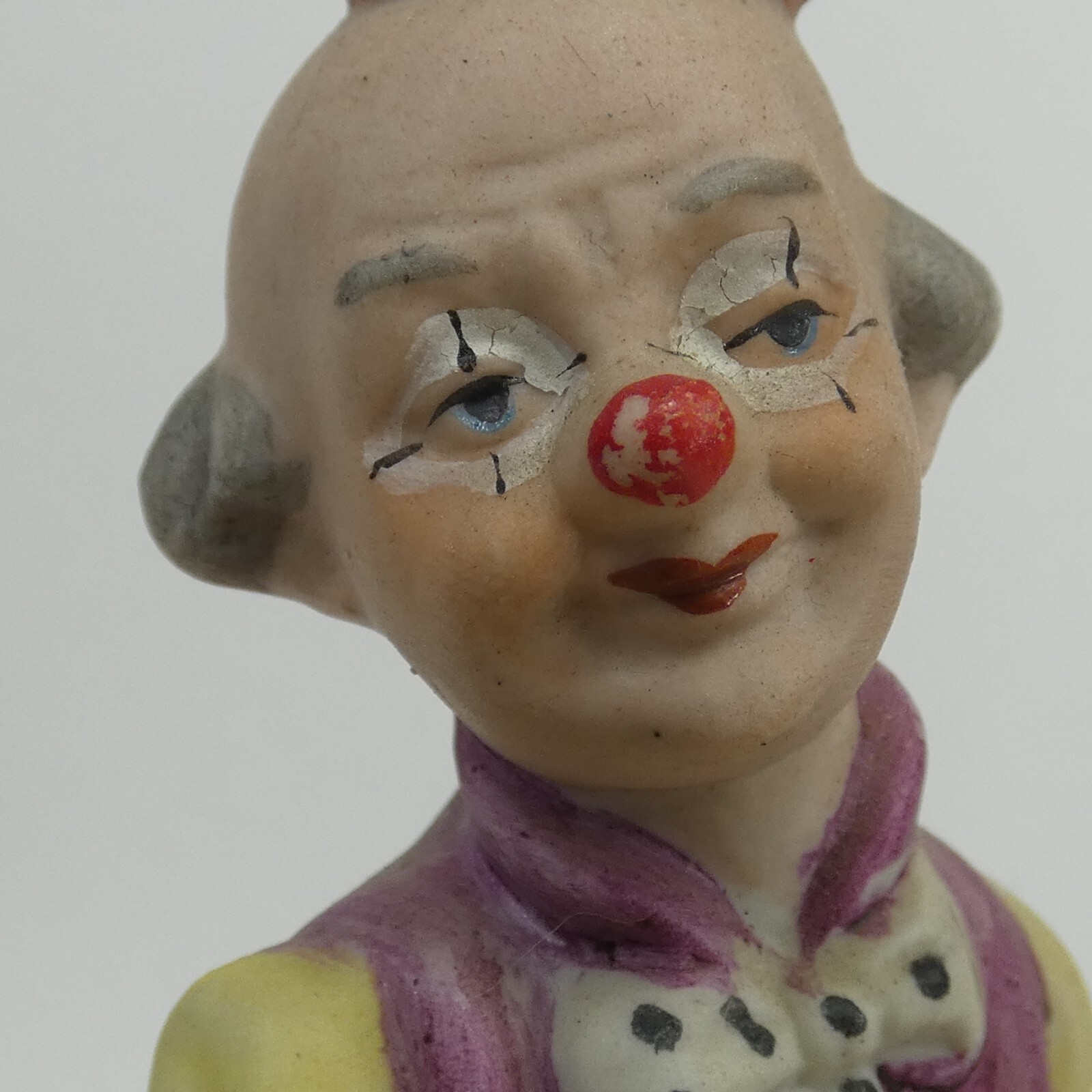 Vintage Musical Hobo Clown Accordion Hand painted Figurines Korea UCGC WZKVT