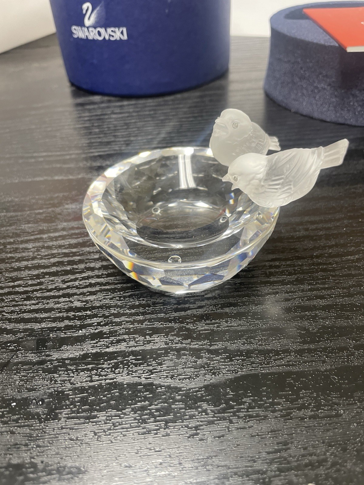 SWAROVSKI Crystal Birds Drinking from bason original Packaging