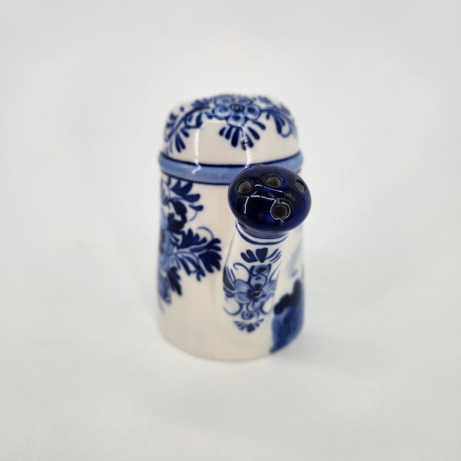 Vintage Delft Blue Windmill/flower Watering Can. Hand Painted Mini Ceramic.