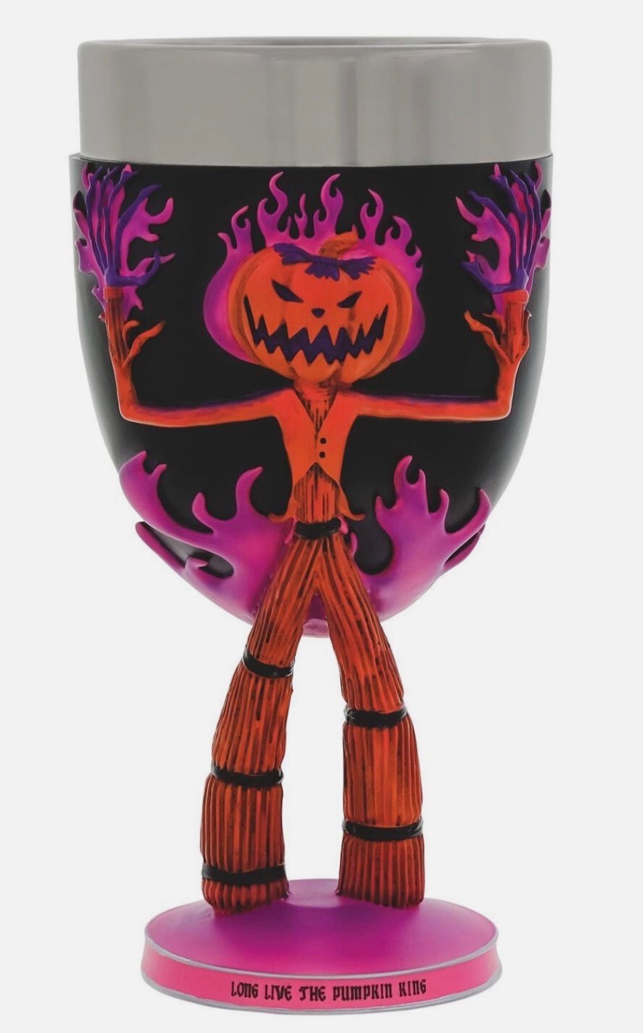 Disney Showcase Pumpkin King Goblet NBC NIGHTMARE BEFORE CHRISTMAS PINK ORANGE