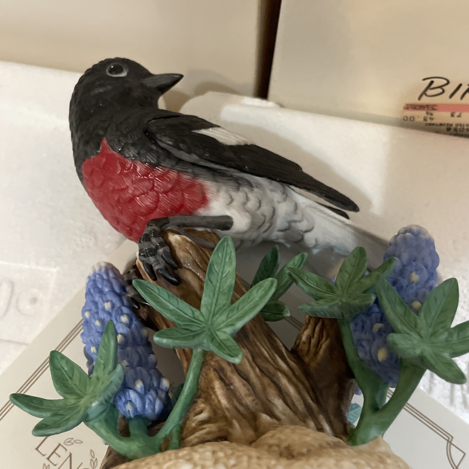 LENOX PAINTED REDSTART Garden Bird Collection Sculpture NEW in BOX & COA – L27